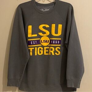 Vintage LSU Tigers Sweater Men Hoodie Sweatshirt State University Size XL